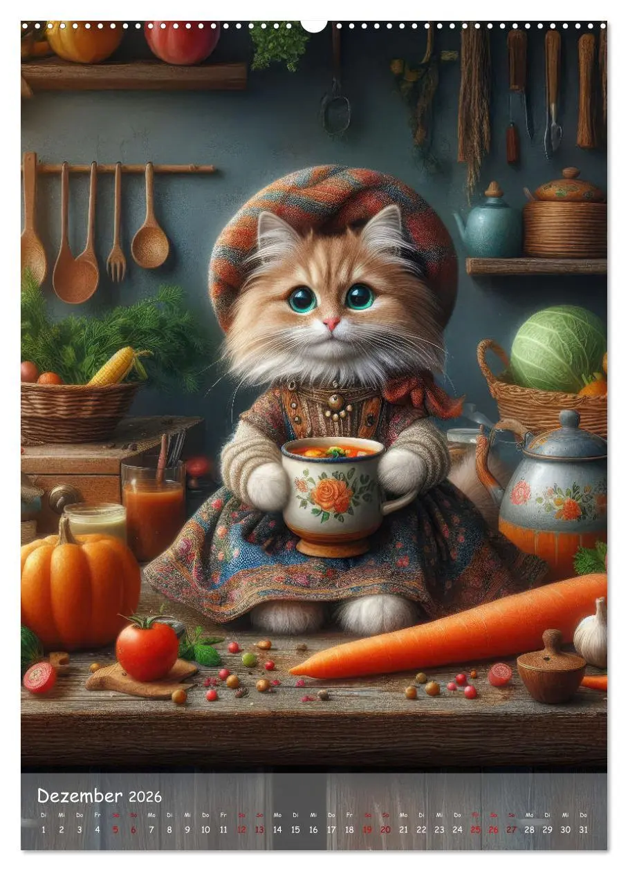 Bild: 9783516241952 | Katzen im Boho-Look - Ein Jahr voller Vielfalt und Charme mit...