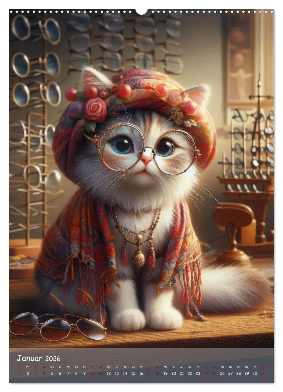 Bild: 9783516241952 | Katzen im Boho-Look - Ein Jahr voller Vielfalt und Charme mit...