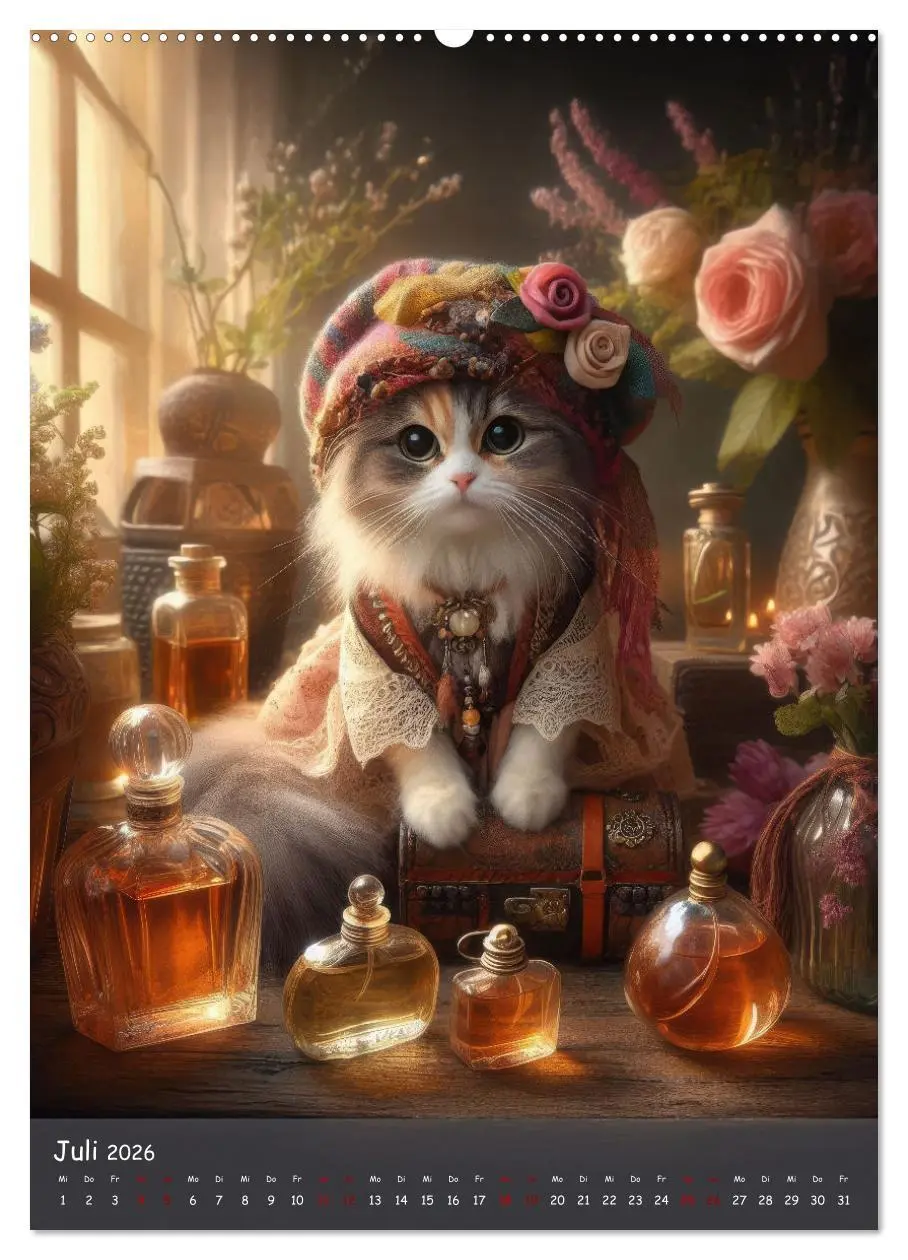 Bild: 9783516241952 | Katzen im Boho-Look - Ein Jahr voller Vielfalt und Charme mit...