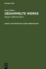 Cover: 9783771501952 | Die Frage nach dem Unbedingten | Paul Tillich | Buch | 267 S. | 1987