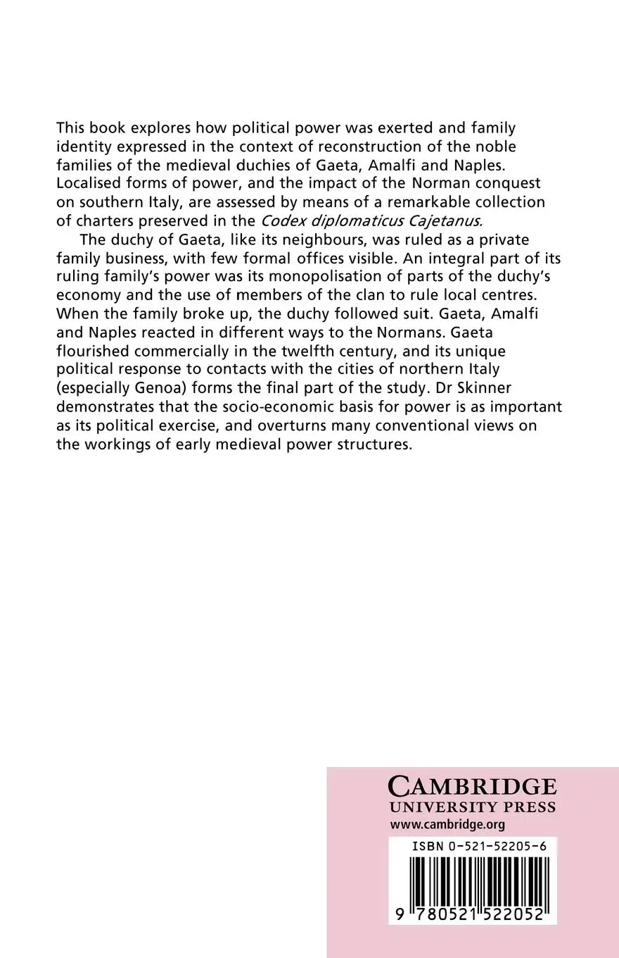 Rückseite: 9780521522052 | Family Power in Southern Italy | Patricia Skinner (u. a.) | Buch