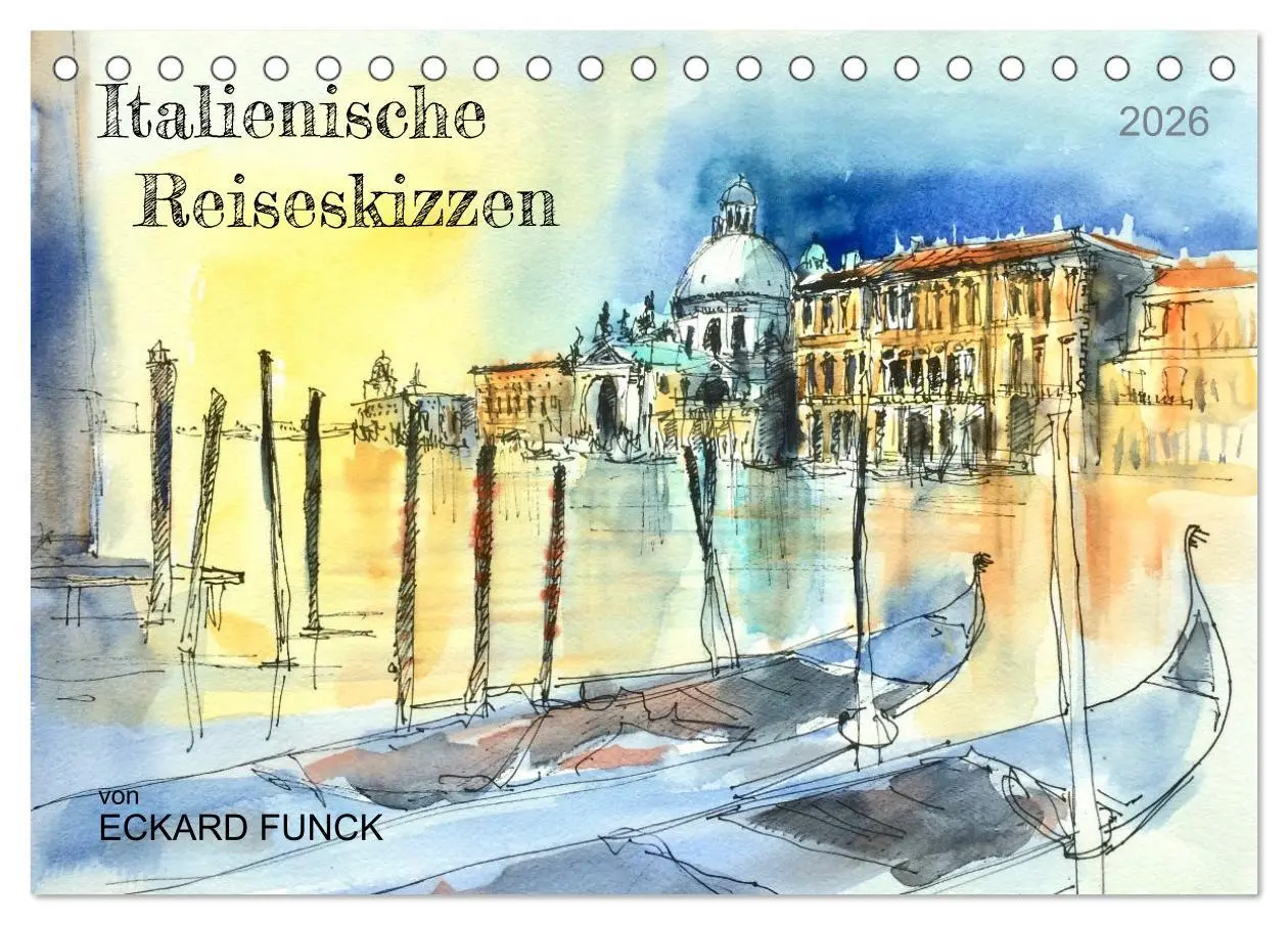 Cover: 9783457662052 | Italienische Reiseskizzen (Tischkalender 2026 DIN A5 quer),...