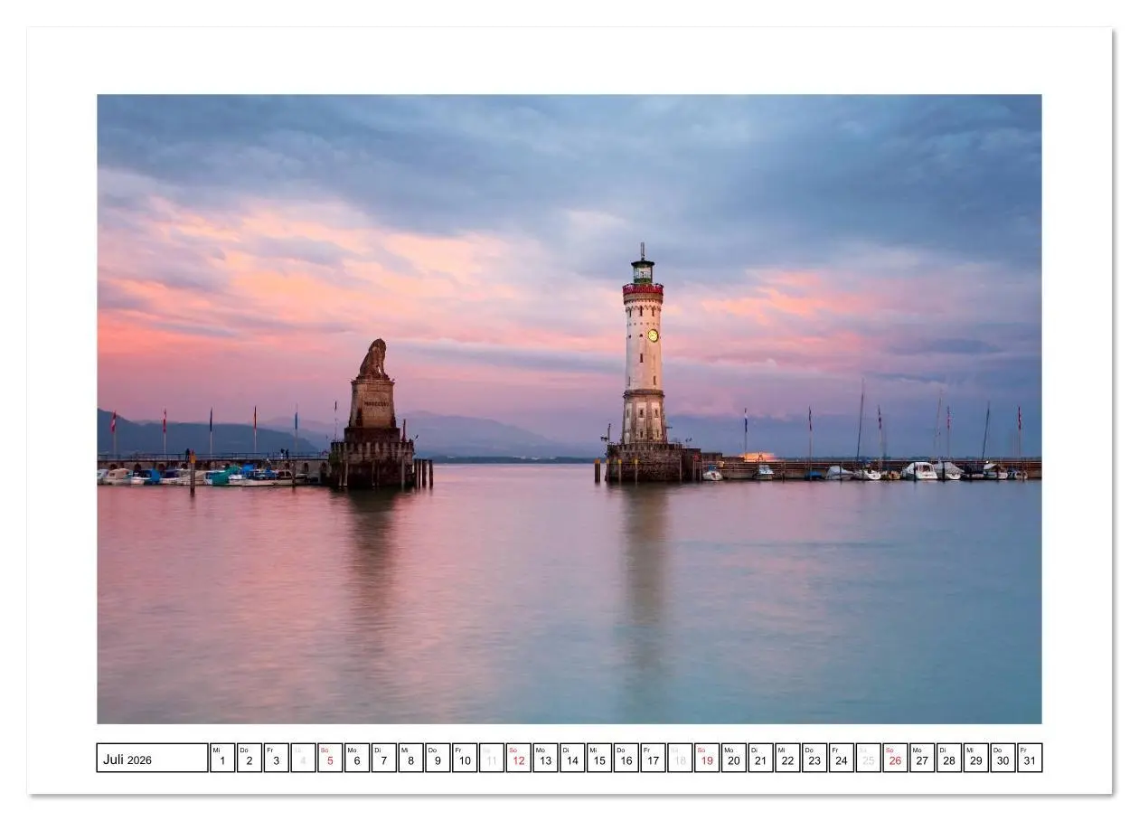 Bild: 9783516202052 | Bodensee 2026 (Wandkalender 2026 DIN A4 quer), CALVENDO Monatskalender