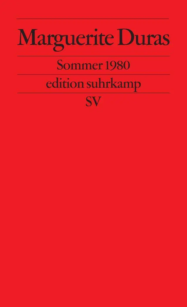 Cover: 9783518112052 | Sommer 1980 | Marguerite Duras | Taschenbuch | edition suhrkamp | 1984