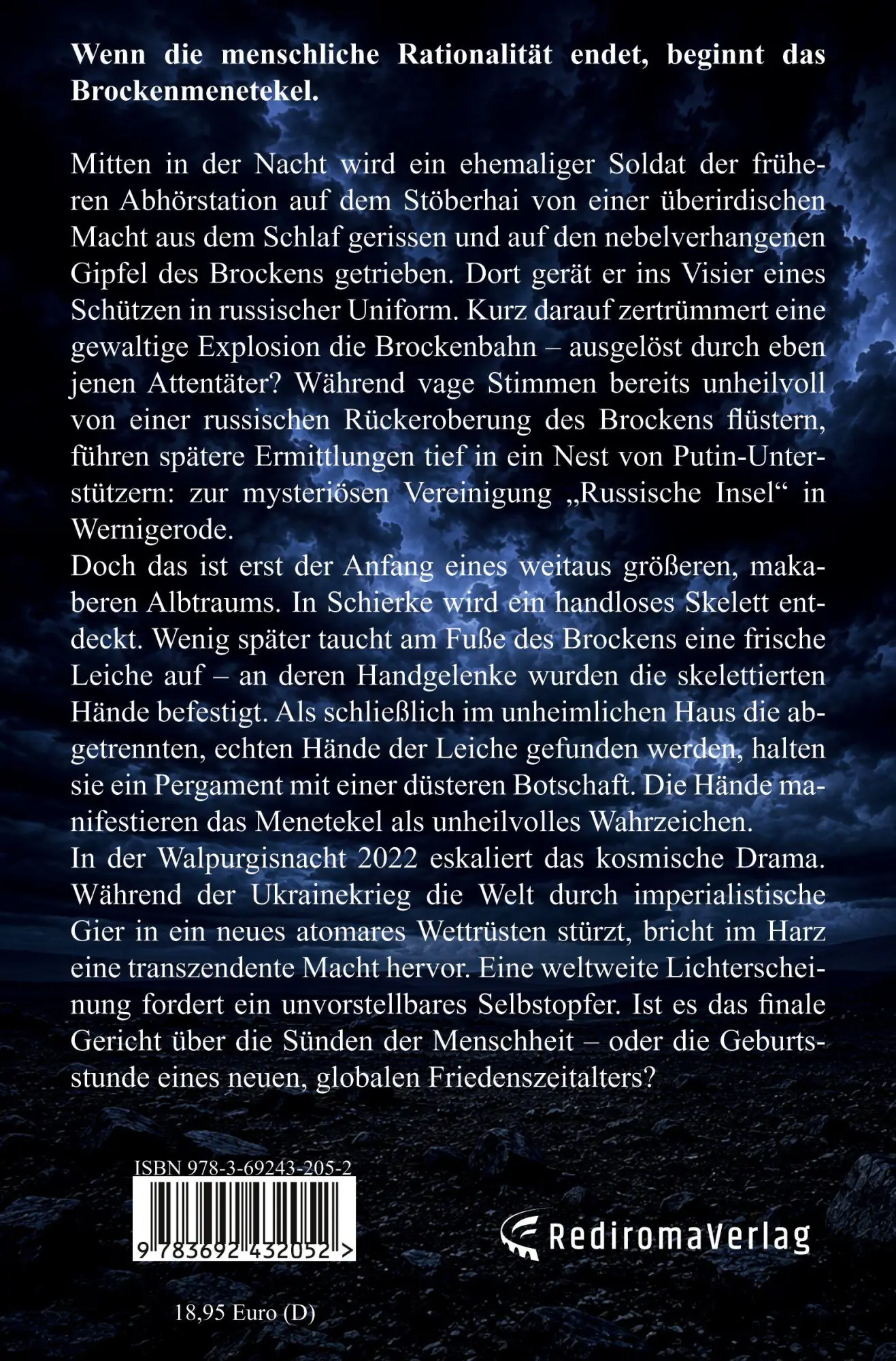 Rückseite: 9783692432052 | Das Brockenmenetekel | Volker Wille | Taschenbuch | 434 S. | Deutsch