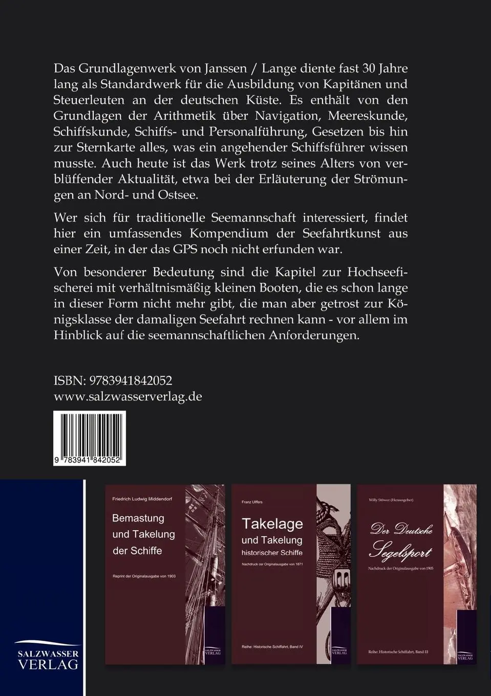 Rückseite: 9783941842052 | Handbuch der Schifffahrtskunde für Kapitäne und Steuerleute auf...