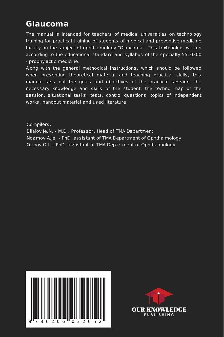 Rückseite: 9786206032052 | Glaucoma | Je. N. Bilalov | Taschenbuch | Englisch | 2023