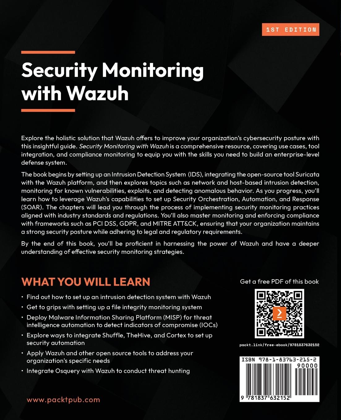 Rückseite: 9781837632152 | Security Monitoring with Wazuh | Rajneesh Gupta | Taschenbuch | 2024