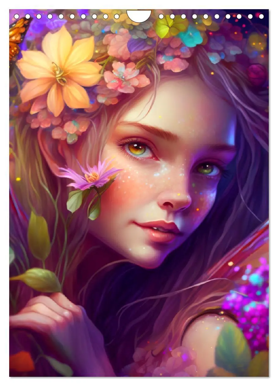 Bild: 9783435872152 | Blumenelfen. Mystische Lichtwesen voller Poesie (Wandkalender 2025...