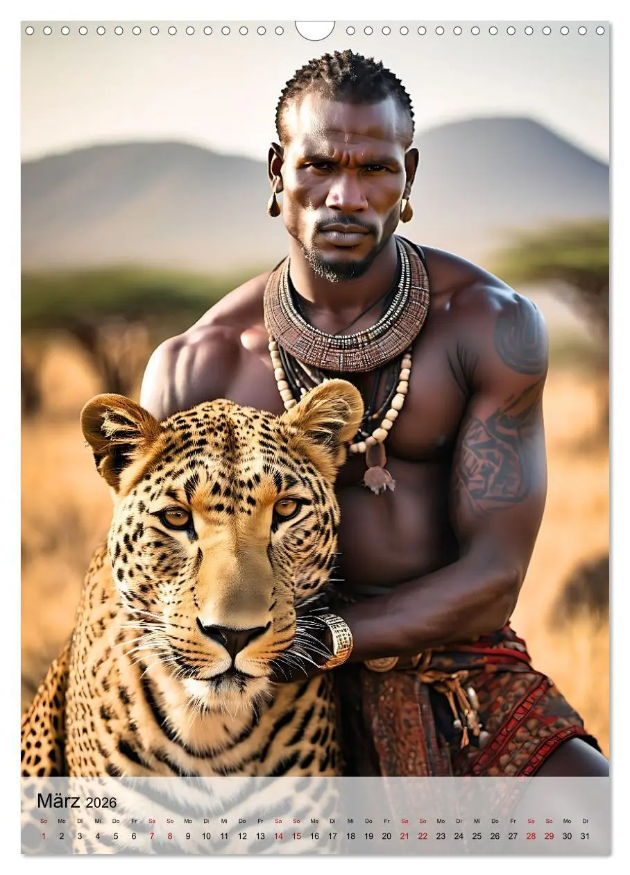 Bild: 9783516292152 | Verwegene Kerle - Muskeln, Tattoos und wilde Tiere (Wandkalender...