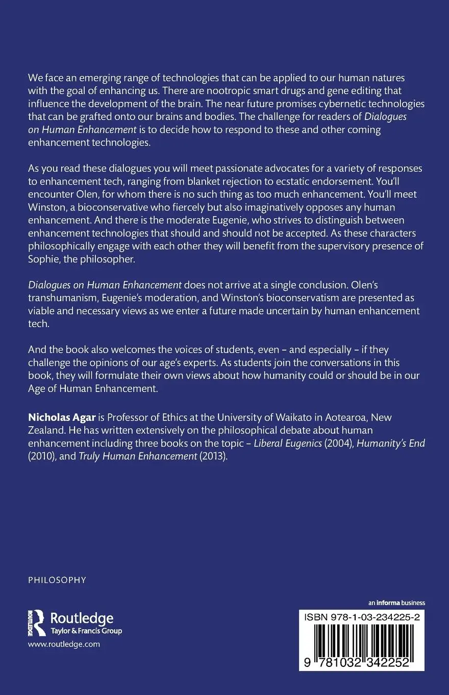 Rückseite: 9781032342252 | Dialogues on Human Enhancement | Nicholas Agar | Taschenbuch | 2023