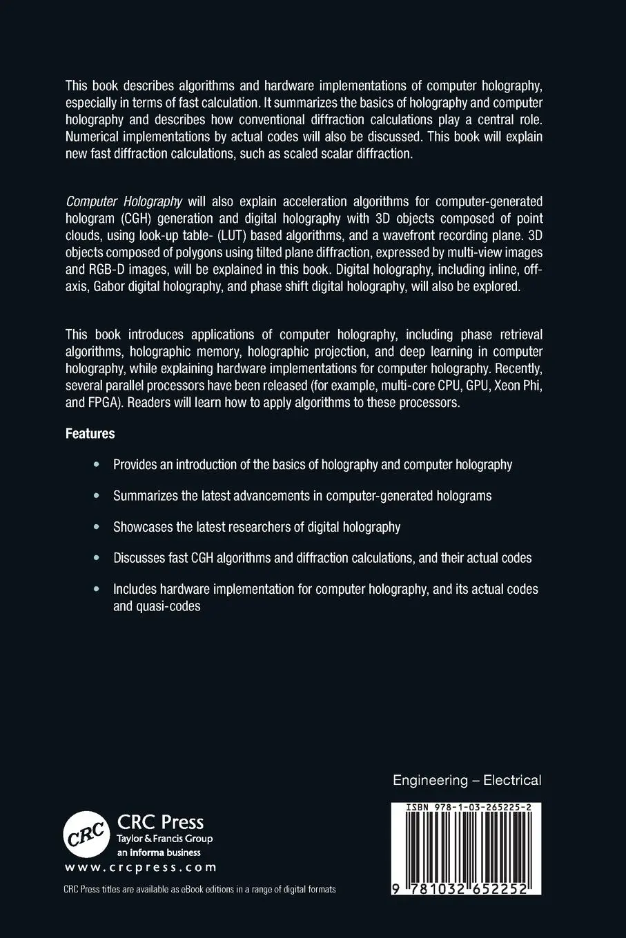 Rückseite: 9781032652252 | Computer Holography | Tomoyoshi Shimobaba (u. a.) | Taschenbuch | 2023