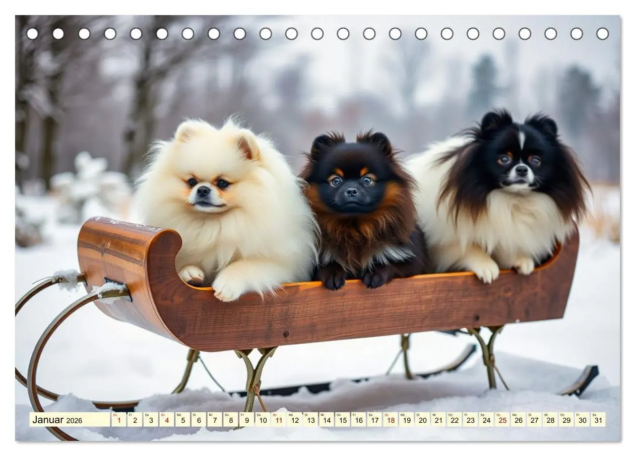 Bild: 9783516592252 | Tausendsassa - Pomeranian (Tischkalender 2026 DIN A5 quer),...