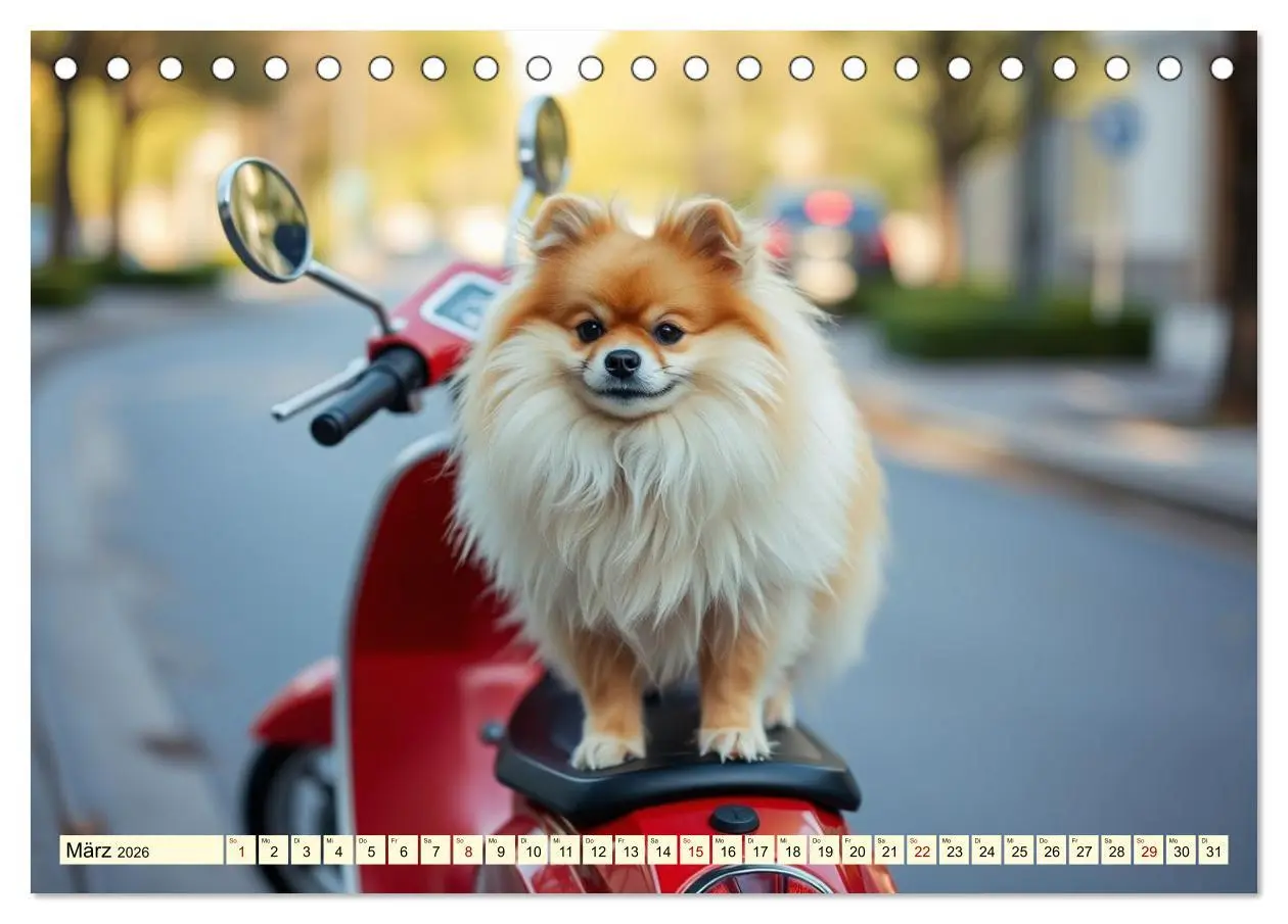 Bild: 9783516592252 | Tausendsassa - Pomeranian (Tischkalender 2026 DIN A5 quer),...