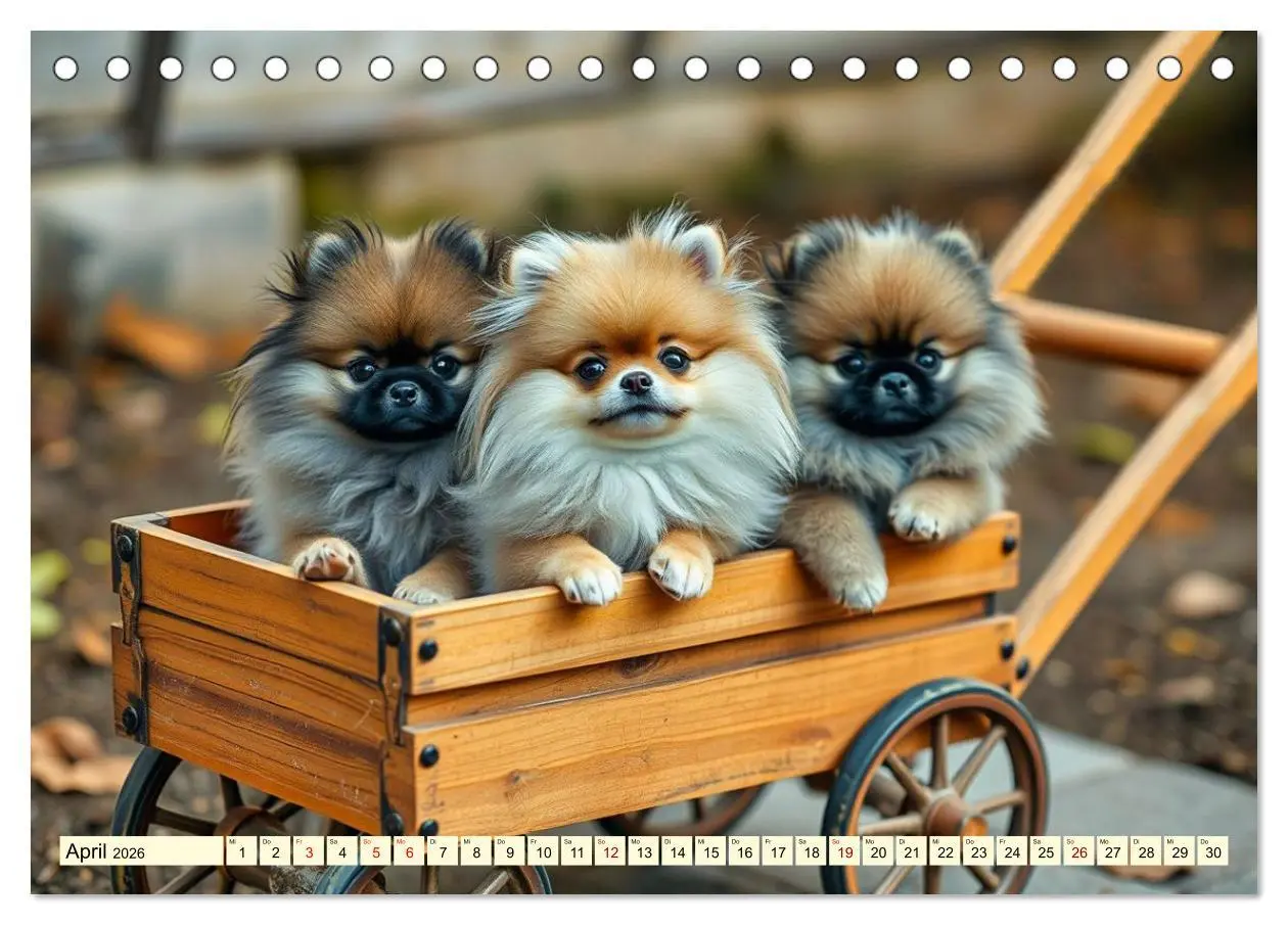 Bild: 9783516592252 | Tausendsassa - Pomeranian (Tischkalender 2026 DIN A5 quer),...
