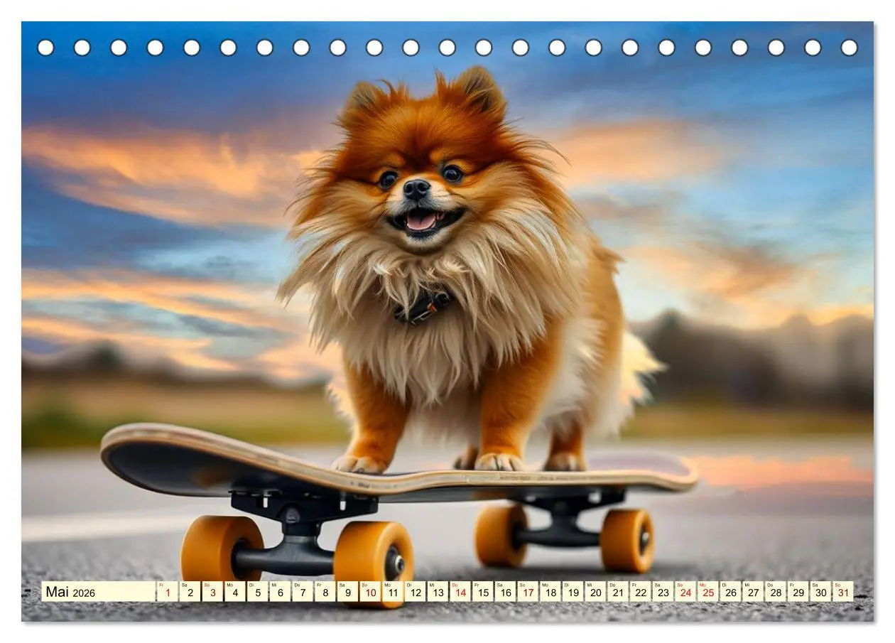 Bild: 9783516592252 | Tausendsassa - Pomeranian (Tischkalender 2026 DIN A5 quer),...
