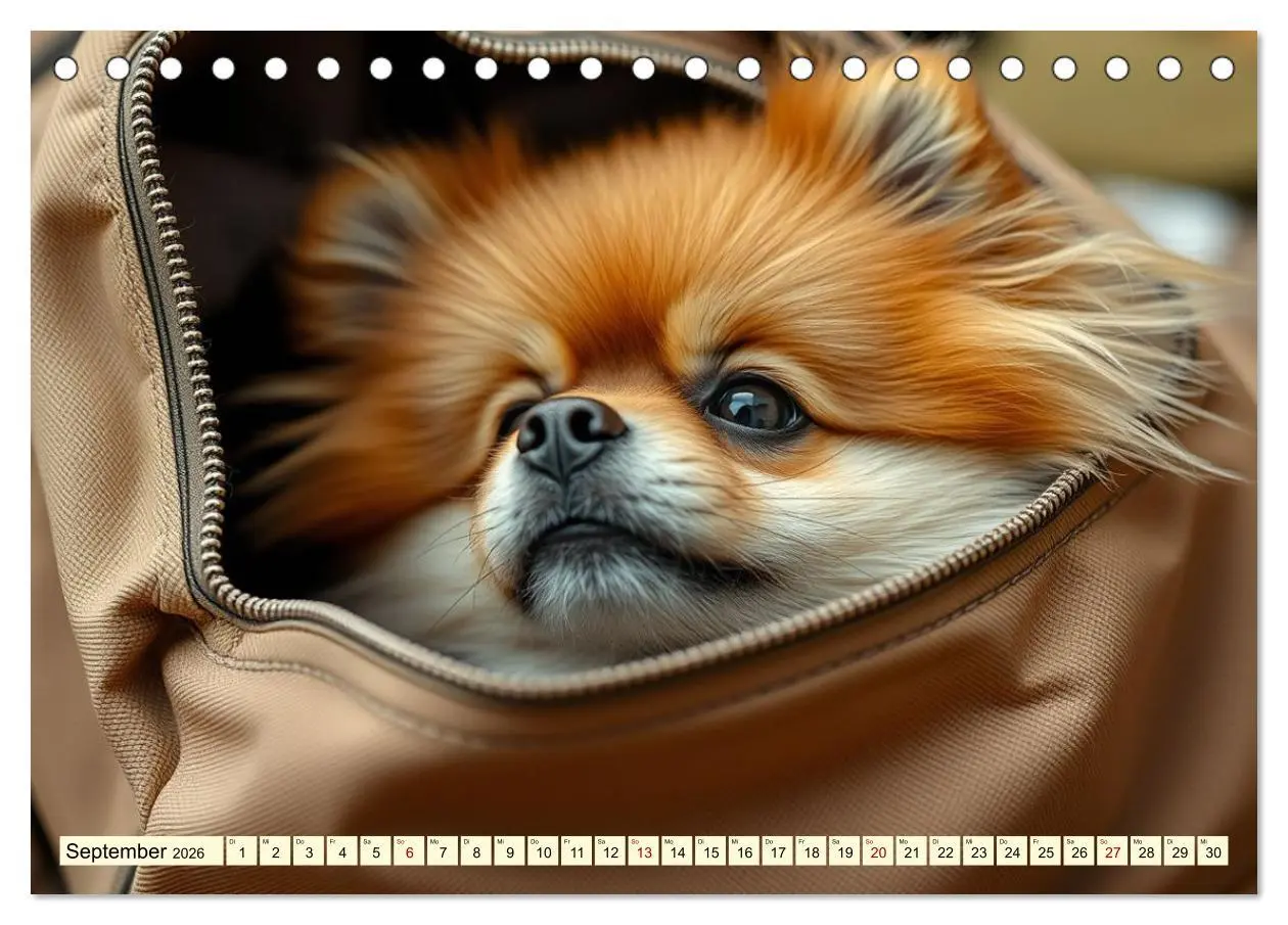 Bild: 9783516592252 | Tausendsassa - Pomeranian (Tischkalender 2026 DIN A5 quer),...