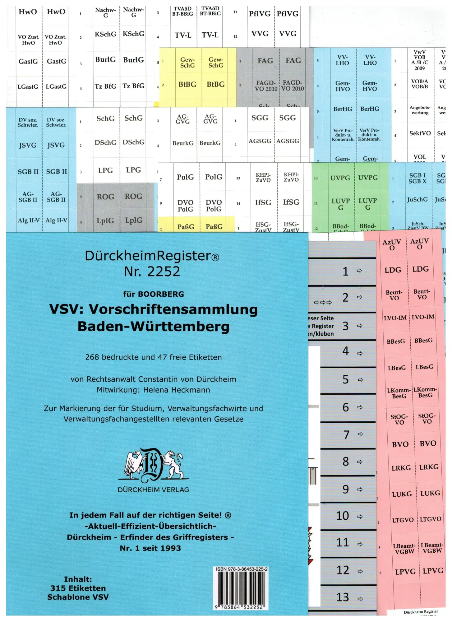 DürckheimRegister® VSV BADEN-WÜRTTEMBERG (2021), BOORBERG Verlag