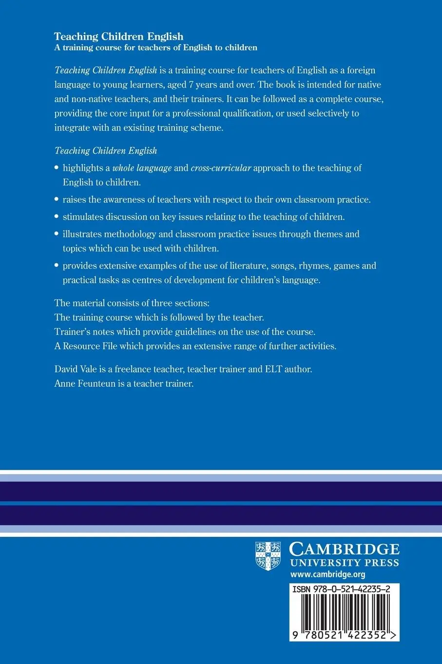 Rückseite: 9780521422352 | Teaching Children English | David Vale | Taschenbuch | Englisch | 1995