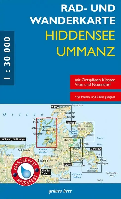 Cover: 9783866362352 | Rad- und Wanderkarte Hiddensee, Ummanz 1 :30.000 | (Land-)Karte | 2021