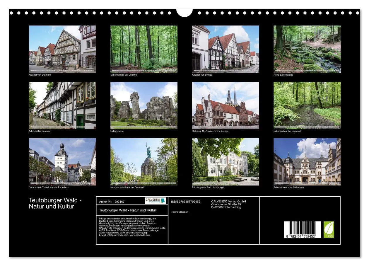 Bild: 9783457792452 | Teutoburger Wald - Natur und Kultur (Wandkalender 2026 DIN A3...