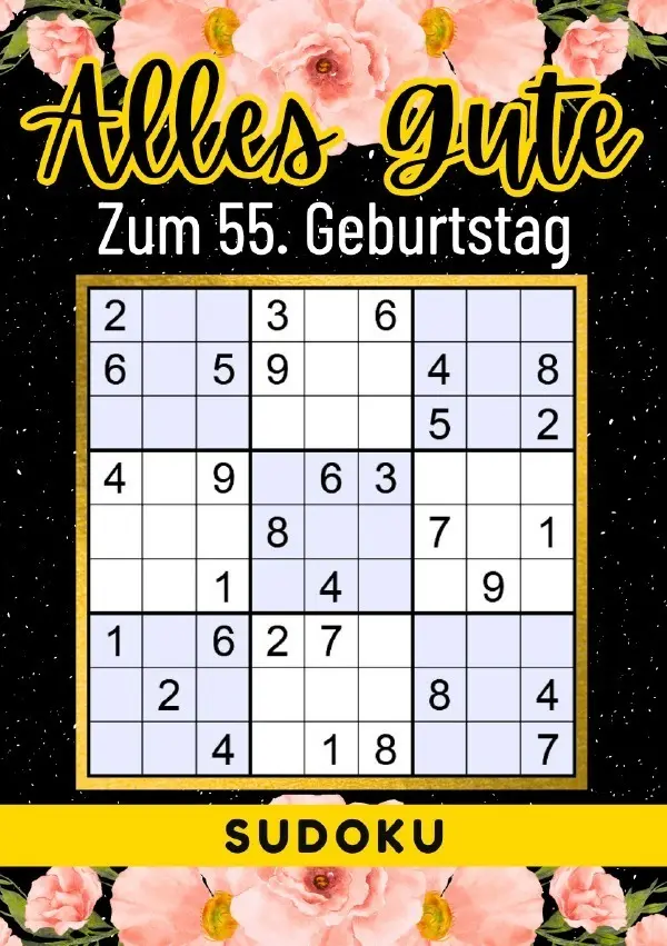 Cover: 9783759812452 | 55 Geburtstag Geschenk Alles Gute zum 55. Geburtstag - Sudoku | Verlag