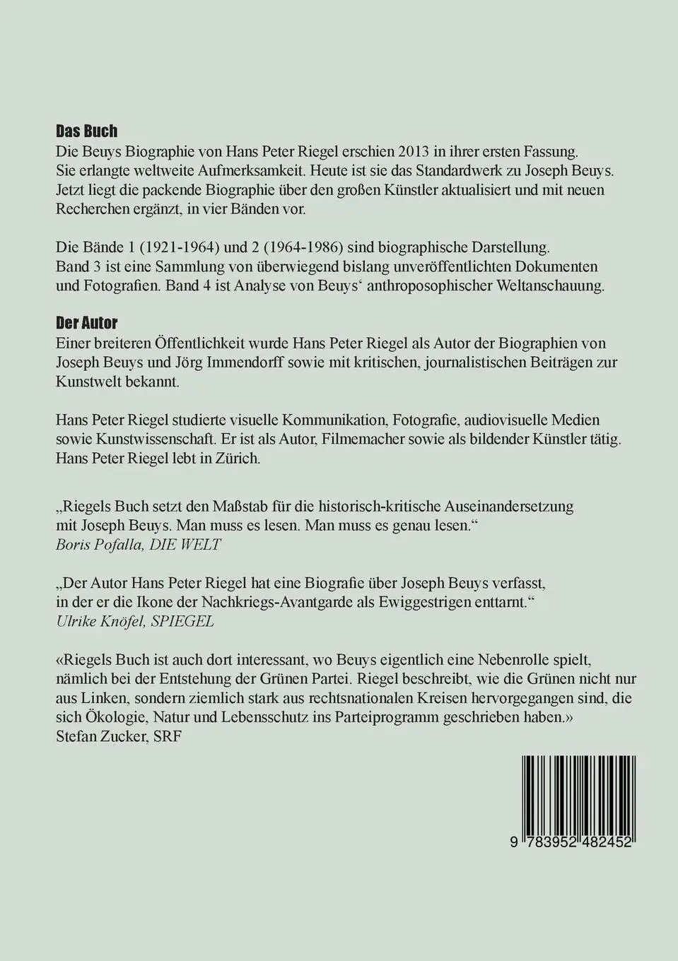 Rückseite: 9783952482452 | BEUYS | Die Biographie (Band 2), aktualisierte, erweiterte Neuausgabe