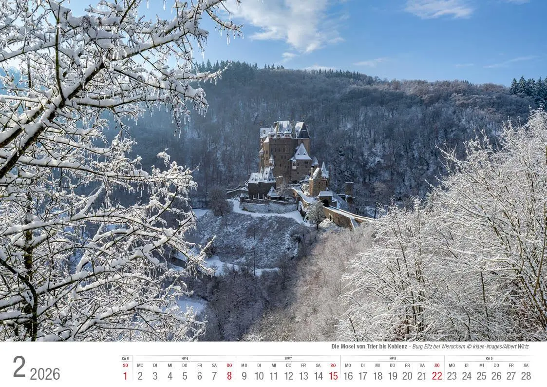 Bild: 9783965352452 | Mosel von Trier bis Koblenz 2026 Bildkalender A4 quer, spiralgebunden