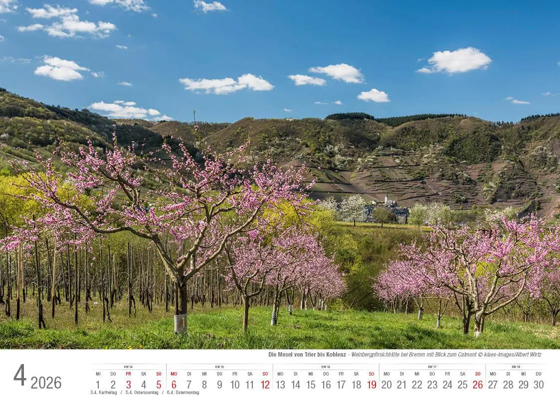 Bild: 9783965352452 | Mosel von Trier bis Koblenz 2026 Bildkalender A4 quer, spiralgebunden