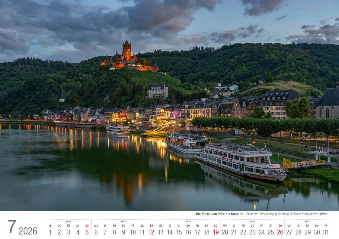 Bild: 9783965352452 | Mosel von Trier bis Koblenz 2026 Bildkalender A4 quer, spiralgebunden