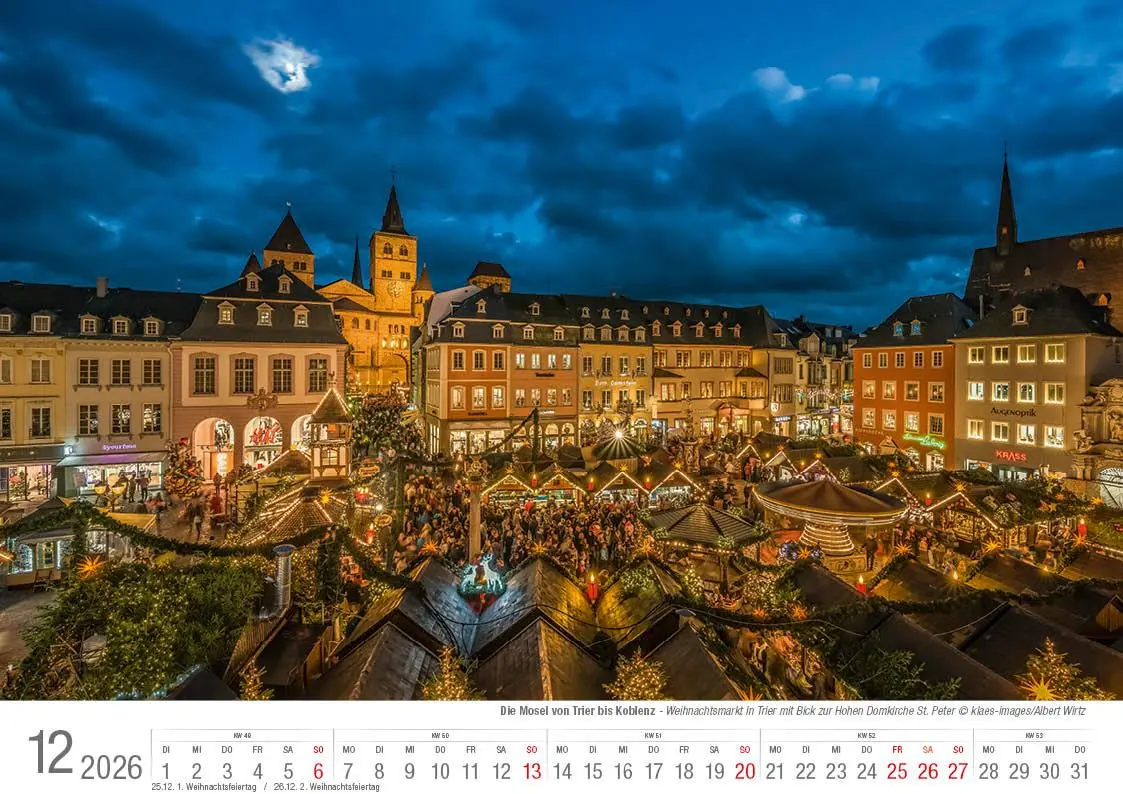 Bild: 9783965352452 | Mosel von Trier bis Koblenz 2026 Bildkalender A4 quer, spiralgebunden