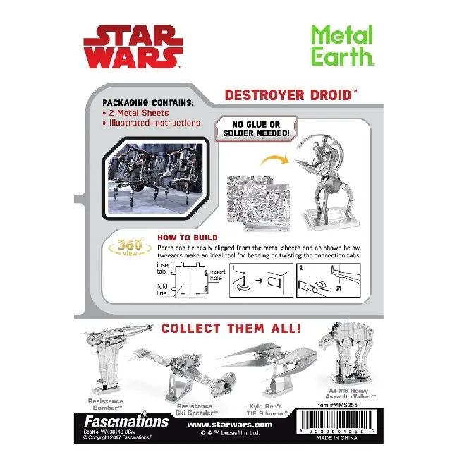 Bild: 32309012552 | Metal Earth: STAR WARS Destroyer Droid | Steel Model Kit | 502650