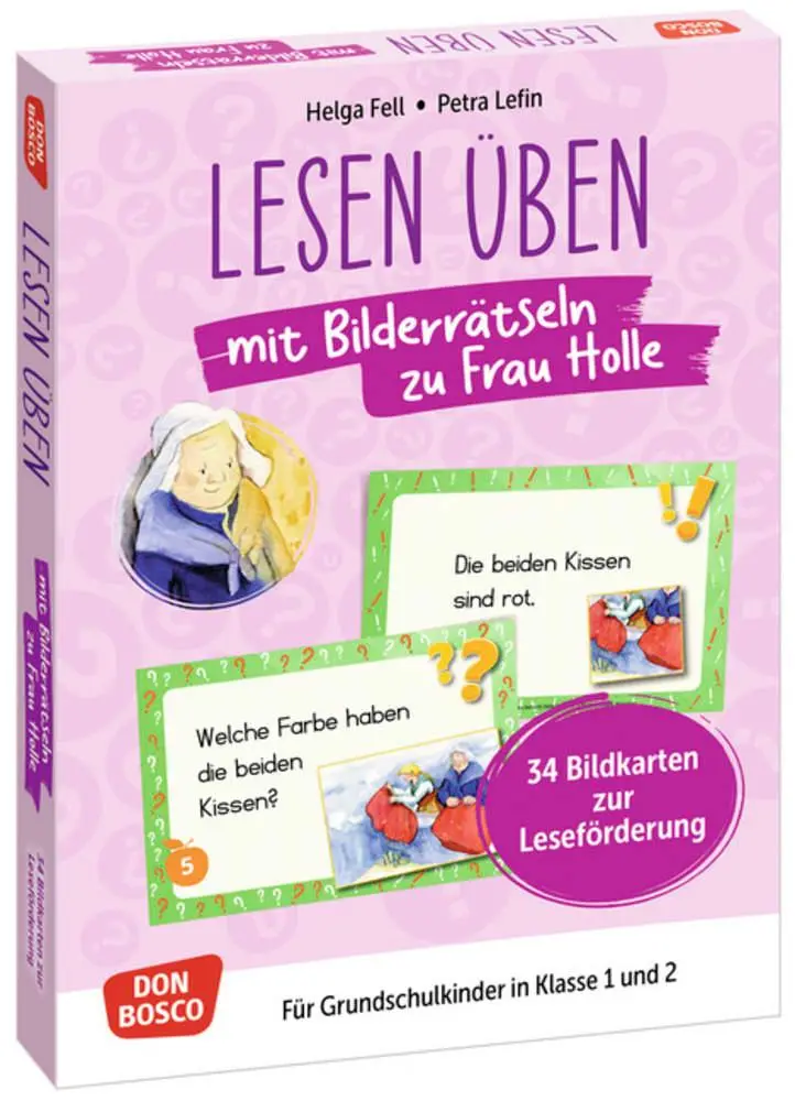 Fell, Helga: Lesen üben mit Bilderrätseln zu Frau Holle. 34 Bildkarten zur Leseförderung