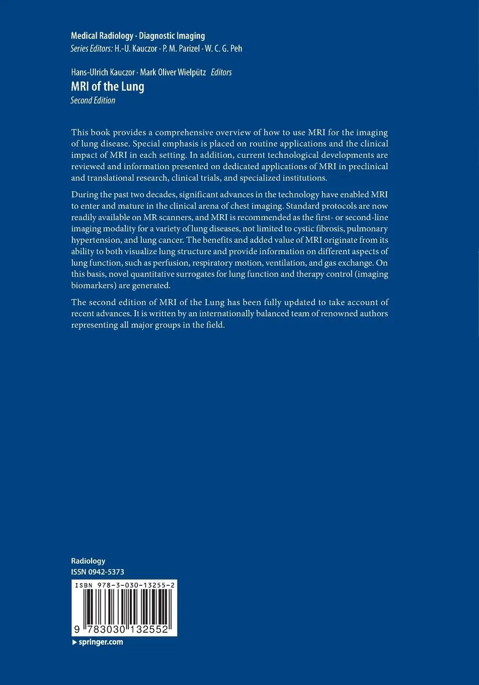 Rückseite: 9783030132552 | MRI of the Lung | Hans-Ulrich Kauczor (u. a.) | Taschenbuch | xii