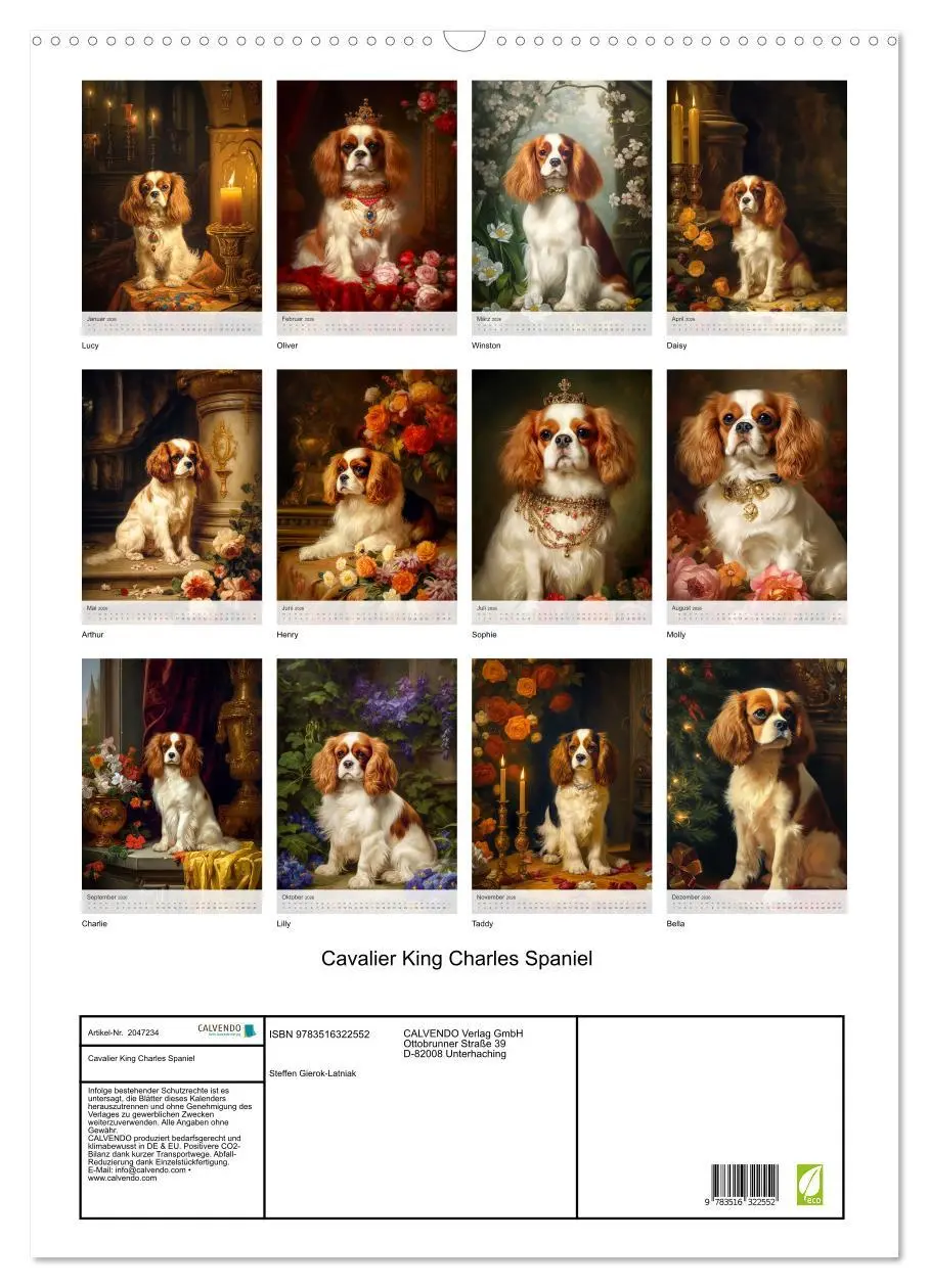 Bild: 9783516322552 | Cavalier King Charles Spaniel (Wandkalender 2026 DIN A2 hoch),...