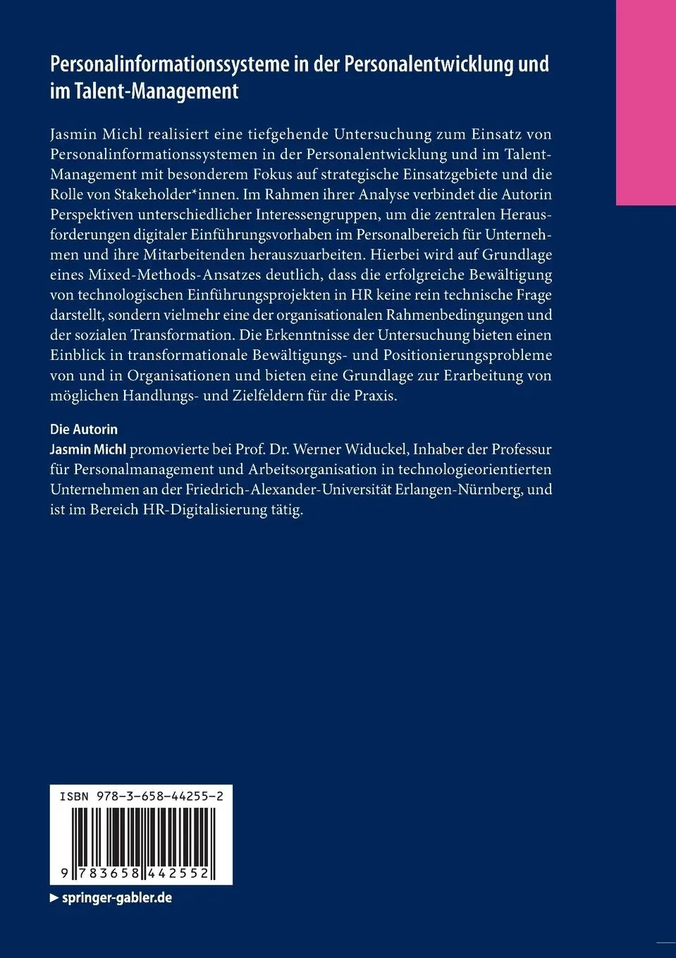 Rückseite: 9783658442552 | Personalinformationssysteme in der Personalentwicklung und im...