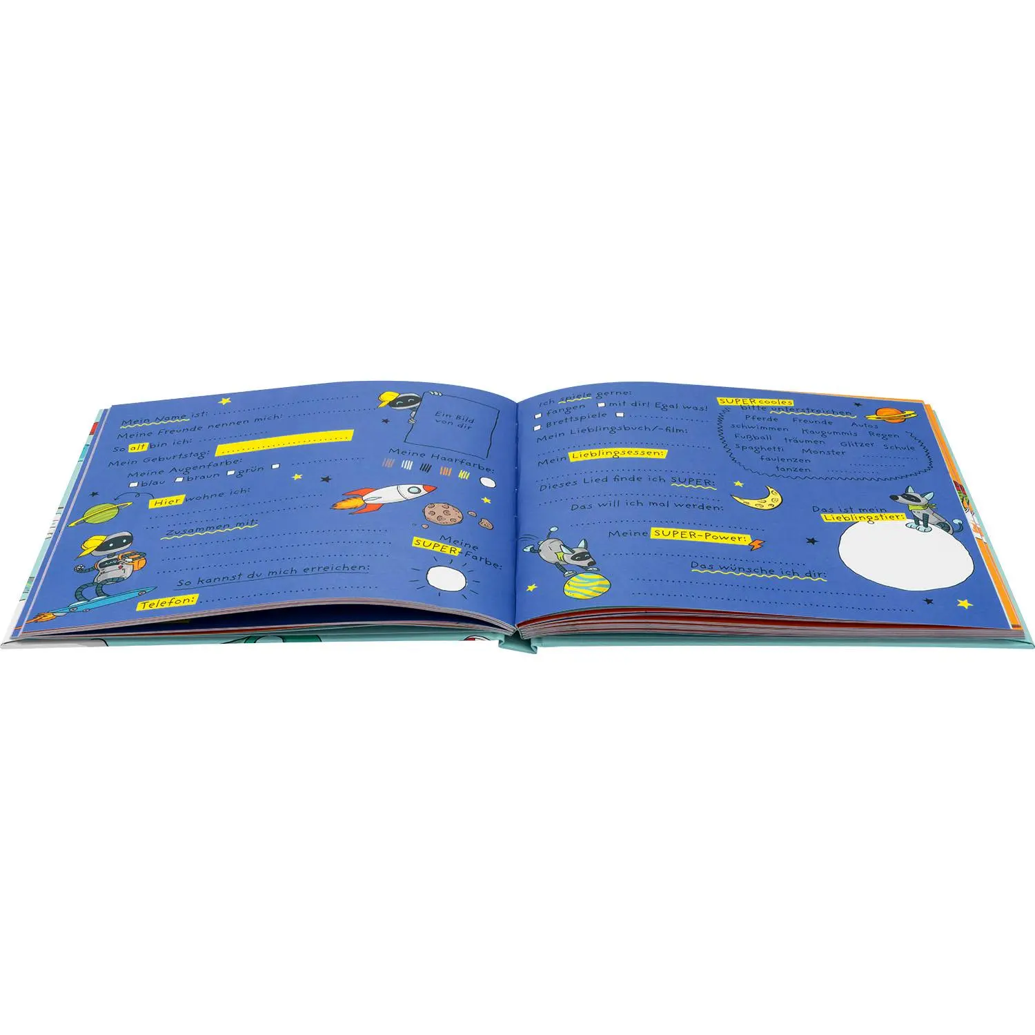 Bild: 4036018742652 | Freundebuch Motiv Blau "Meine Super Freunde" | Sheepworld Ag | Deutsch