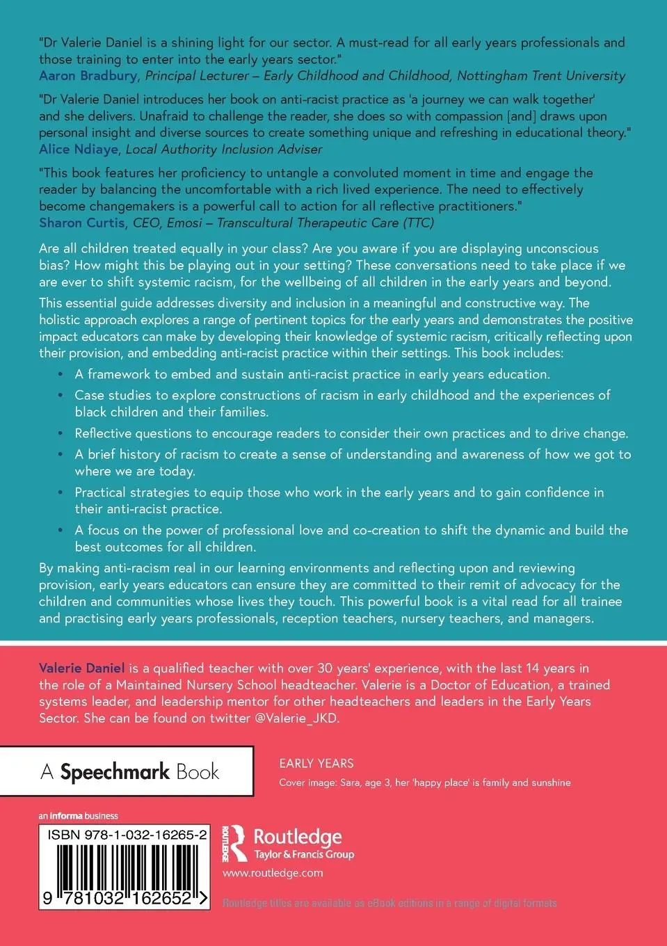 Rückseite: 9781032162652 | Anti-Racist Practice in the Early Years | Valerie Daniel | Taschenbuch
