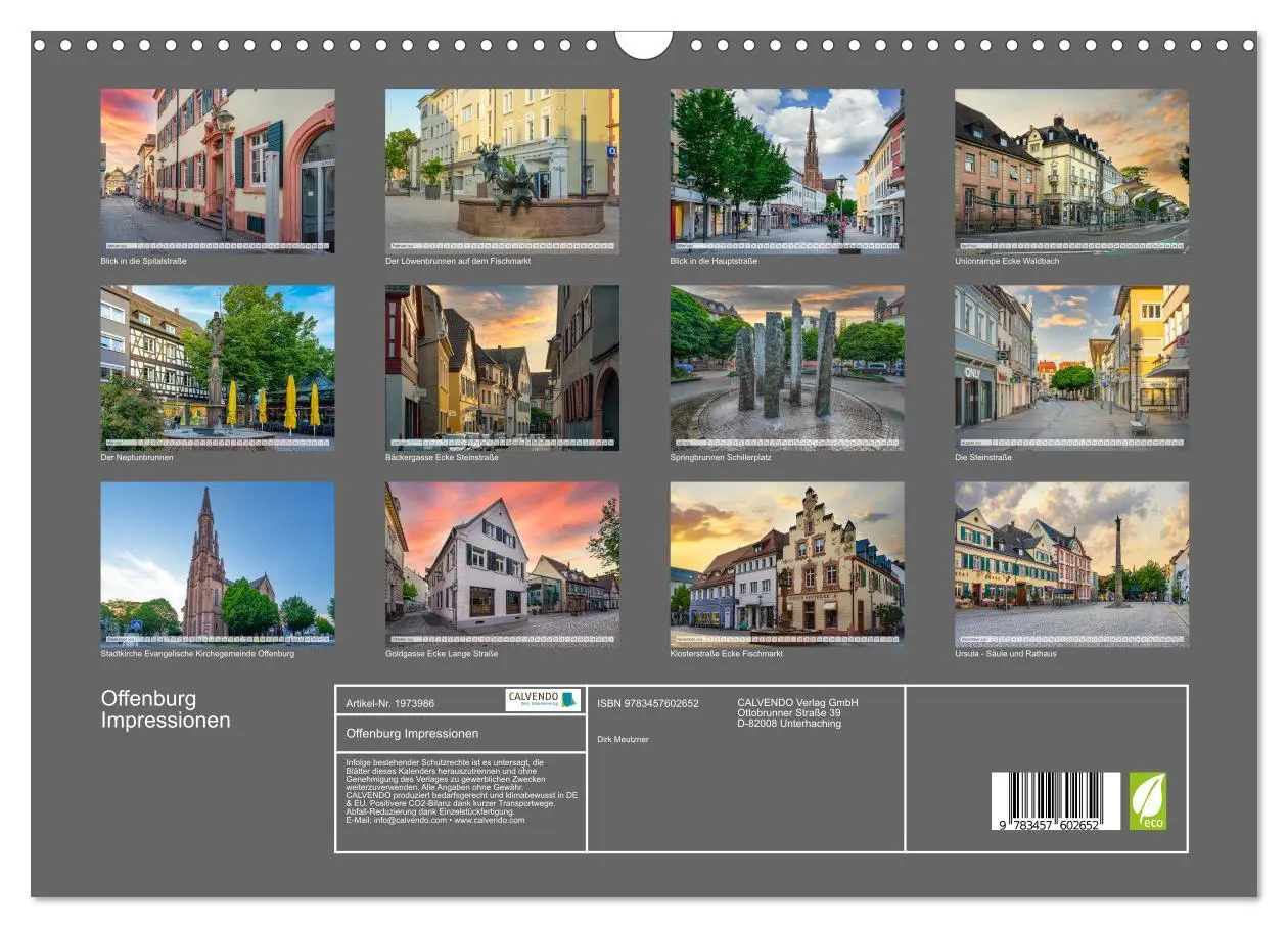 Bild: 9783457602652 | Offenburg Impressionen (Wandkalender 2026 DIN A3 quer), CALVENDO...