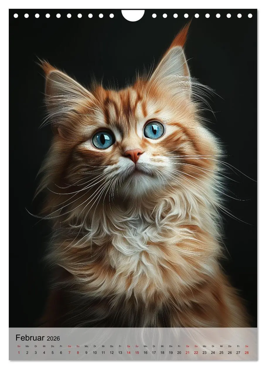 Bild: 9783516242652 | Katzen (Wandkalender 2026 DIN A4 hoch), CALVENDO Monatskalender | 2026