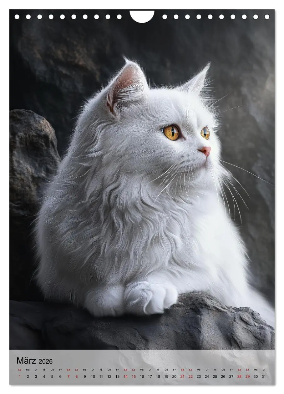 Bild: 9783516242652 | Katzen (Wandkalender 2026 DIN A4 hoch), CALVENDO Monatskalender | 2026