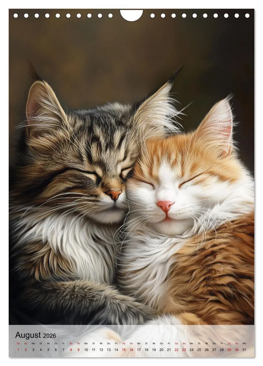 Bild: 9783516242652 | Katzen (Wandkalender 2026 DIN A4 hoch), CALVENDO Monatskalender | 2026
