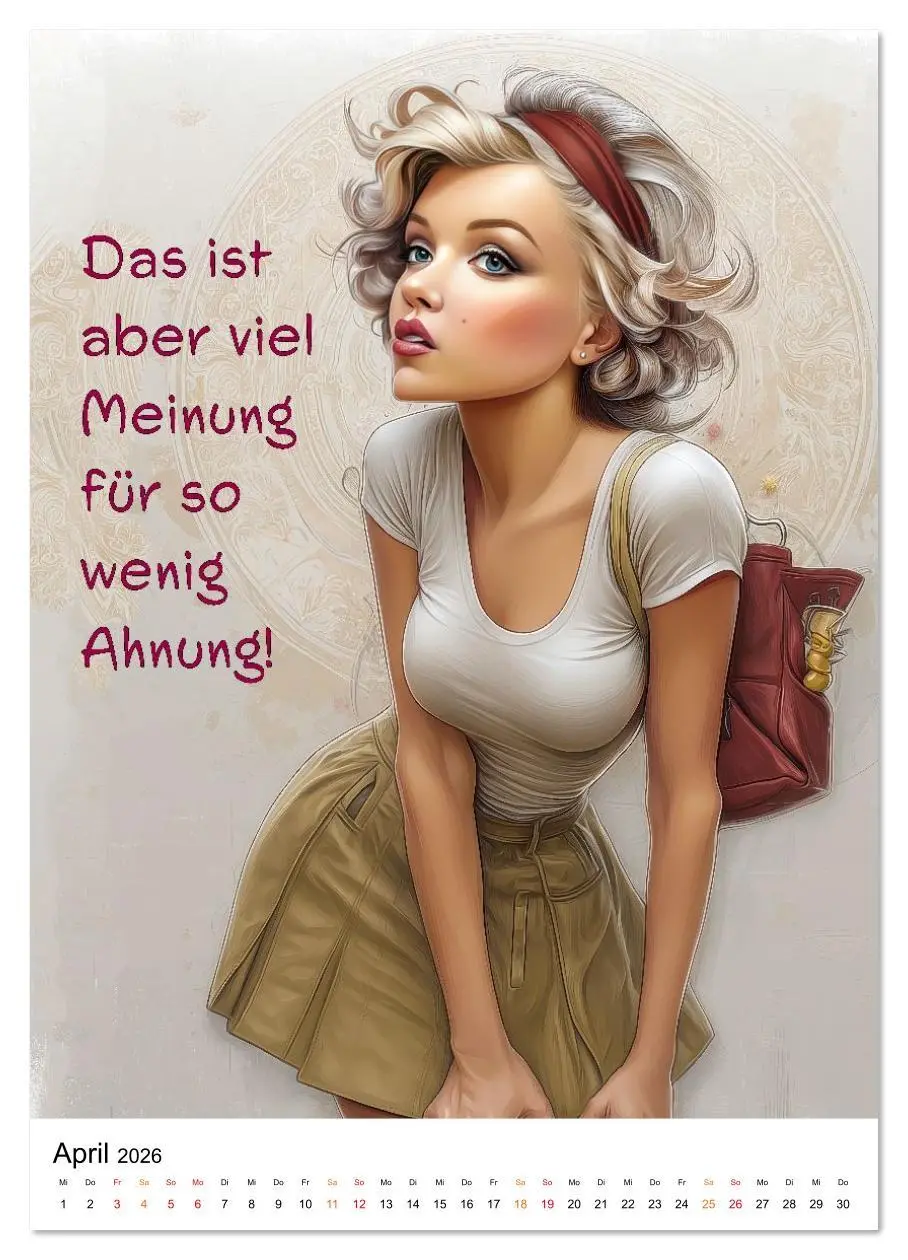 Bild: 9783516622652 | Blond mit Verstand (hochwertiger Premium Wandkalender 2026 DIN A2...