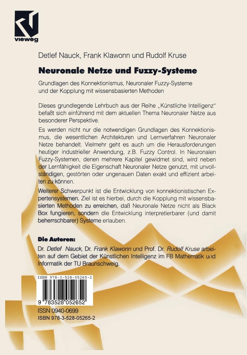 Rückseite: 9783528052652 | Neuronale Netze und Fuzzy-Systeme | Detlef D. Nauck | Taschenbuch
