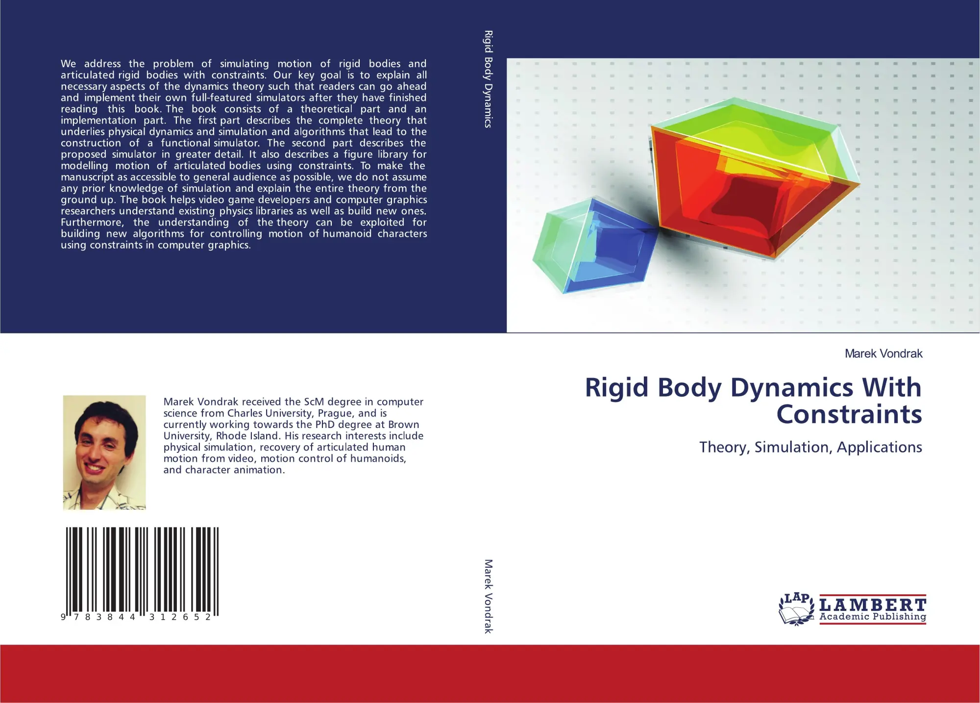 Cover: 9783844312652 | Rigid Body Dynamics With Constraints | Marek Vondrak | Taschenbuch