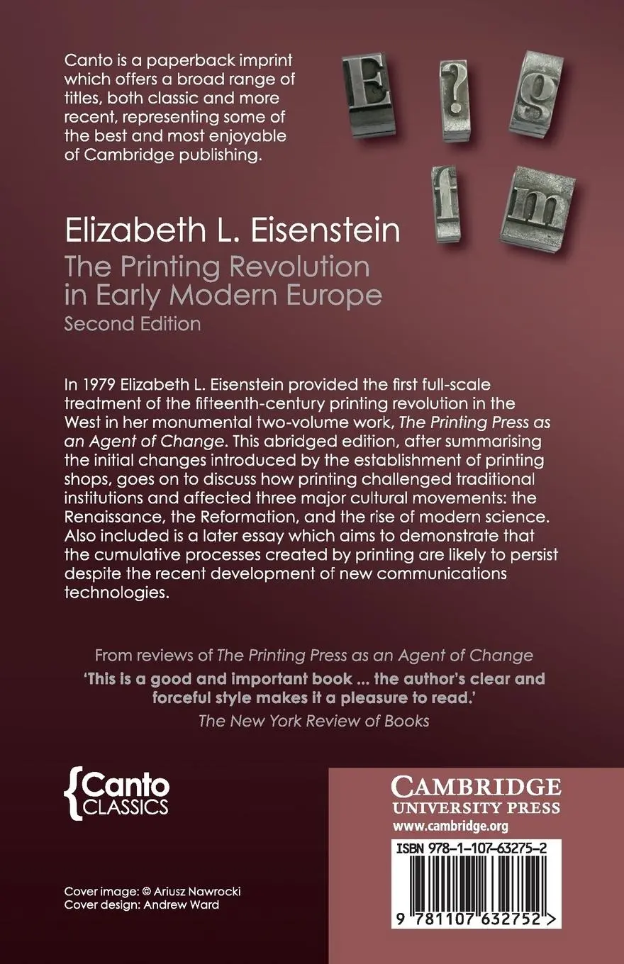 Rückseite: 9781107632752 | The Printing Revolution in Early Modern Europe | Eisenstein | Buch