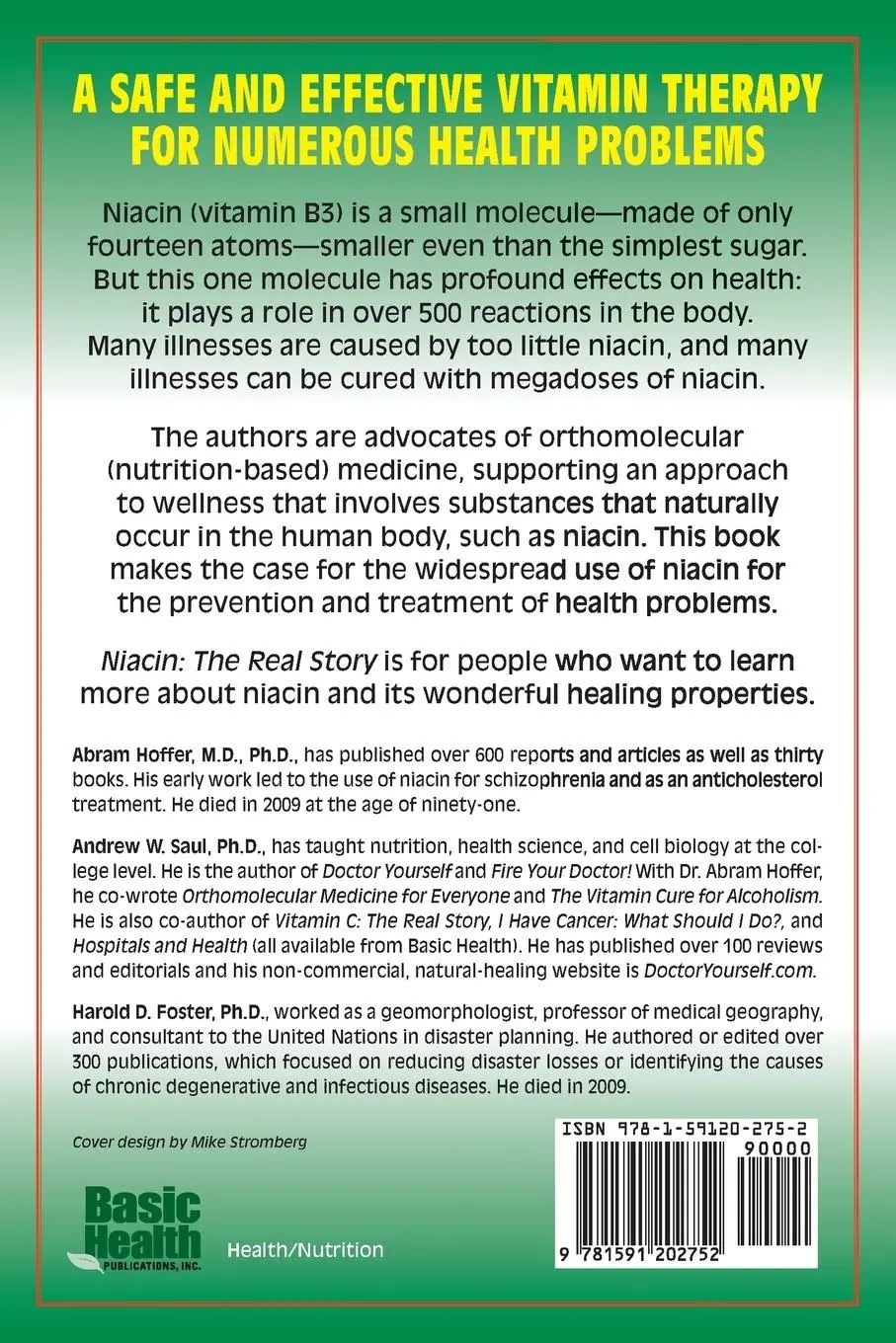 Rückseite: 9781591202752 | Niacin | Abram Hoffer (u. a.) | Taschenbuch | Englisch | 2015