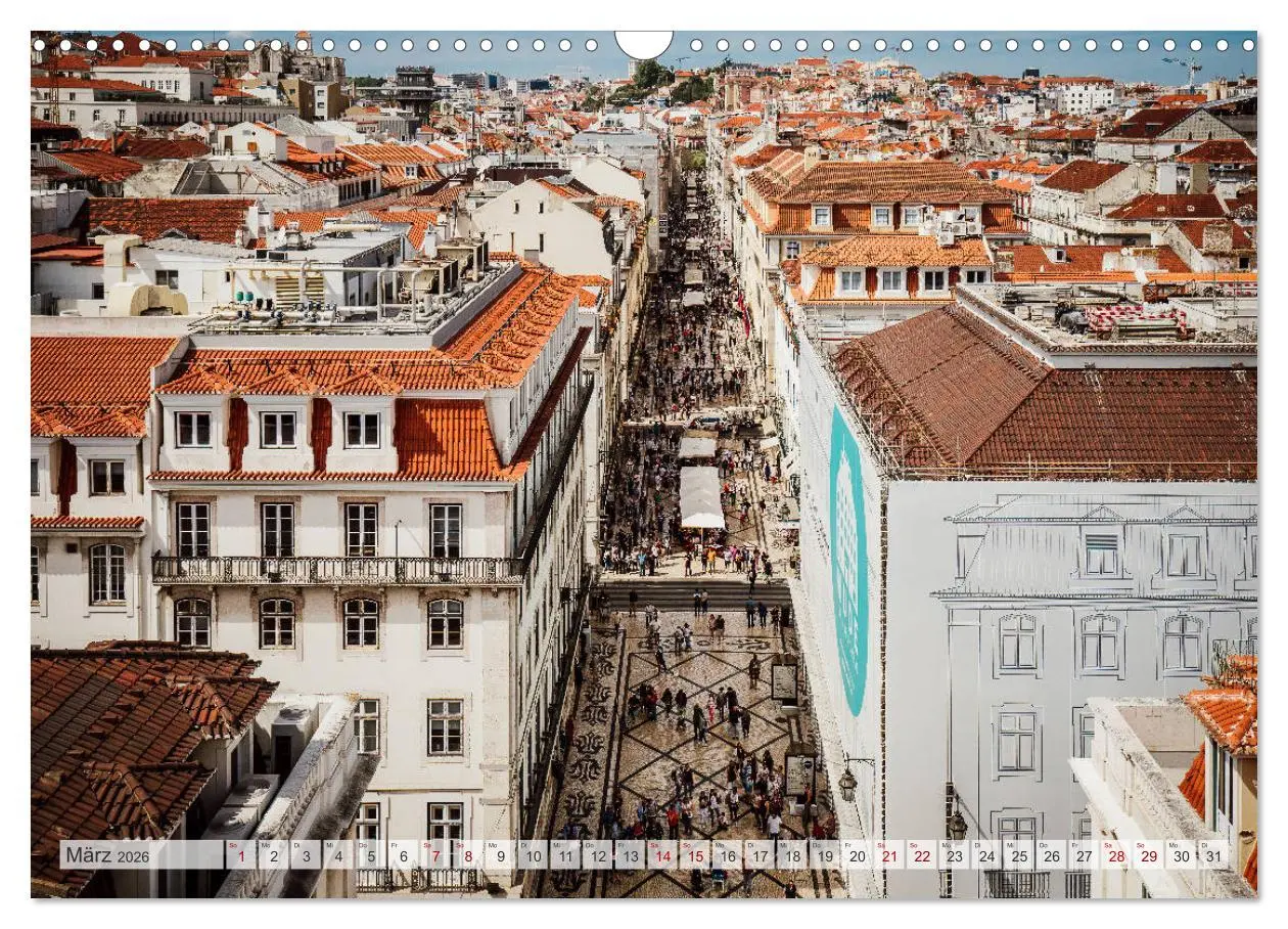 Bild: 9783457832752 | Lissabon Stadtansichten (Wandkalender 2026 DIN A3 quer), CALVENDO...