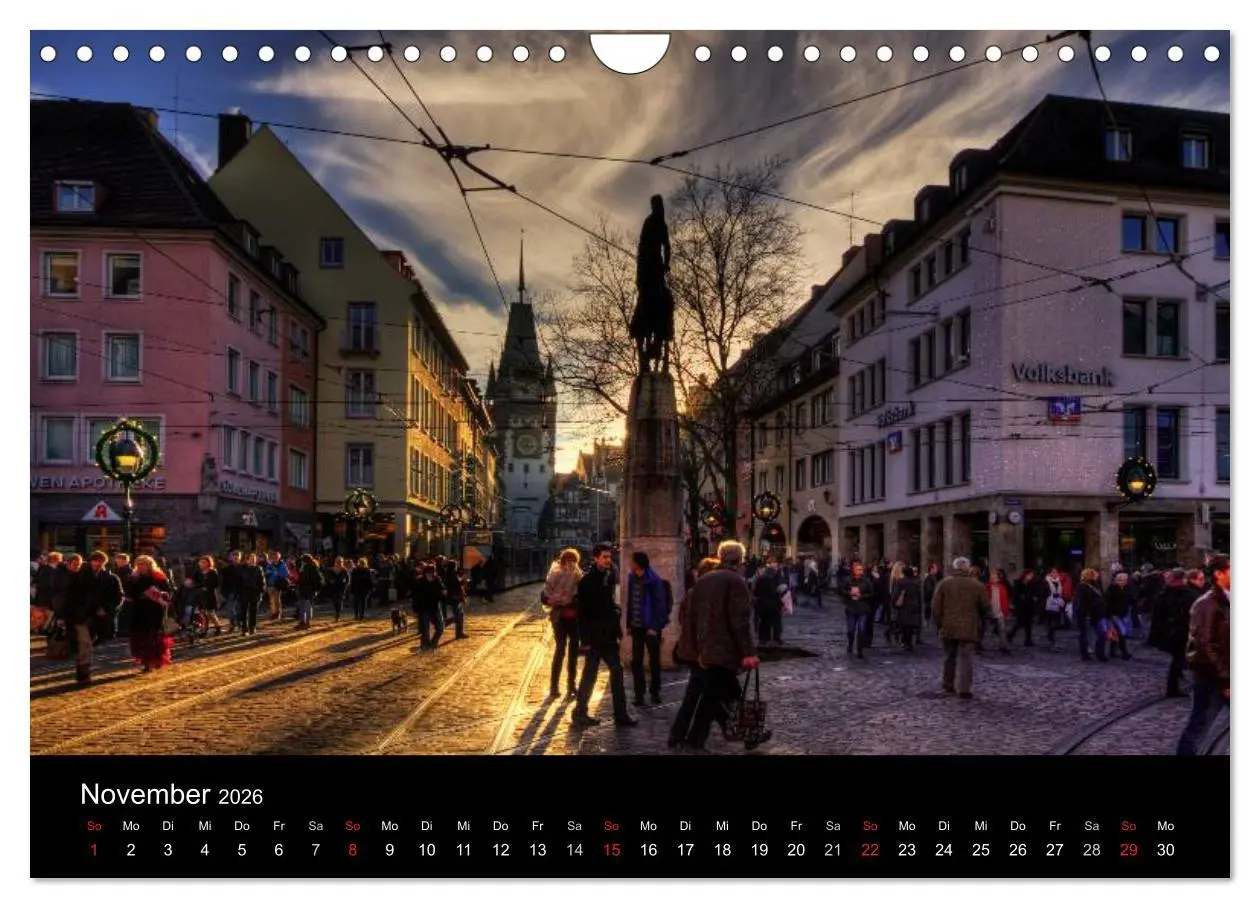 Bild: 9783516232752 | Freiburger Impressionen (Wandkalender 2026 DIN A4 quer), CALVENDO...