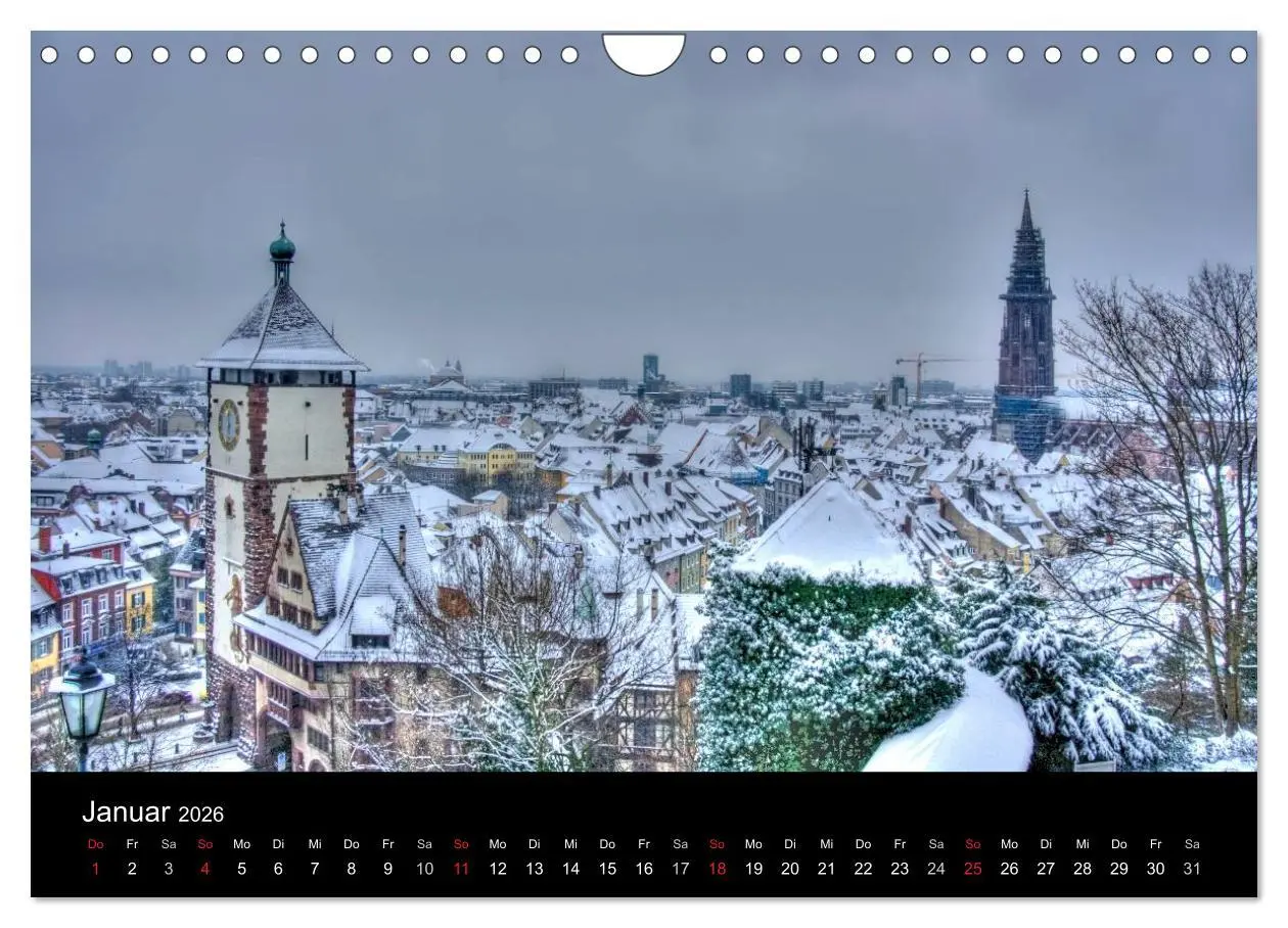 Bild: 9783516232752 | Freiburger Impressionen (Wandkalender 2026 DIN A4 quer), CALVENDO...